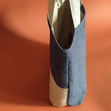torbe od platna: Platnena torba – patchwork dizajn - Materijal: kombinacija teksasa — 4
