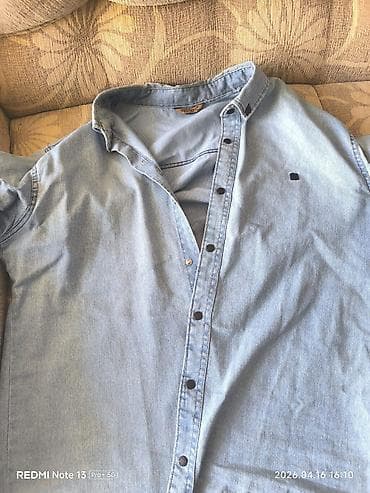 torbice oko struka: Muška garderoba – set od 4 komada - Džins košulja svetloplave boje — 1