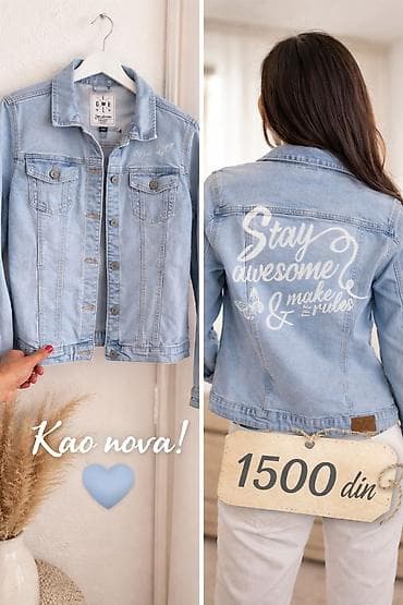 Dečija/teen teksas jakna – brend Girl (Stay Awesome), veličina 170. -