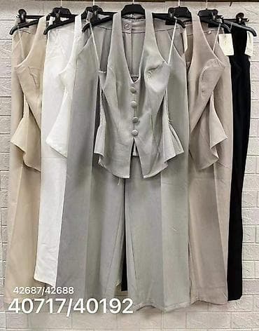 jednodelne pidzame h: Damski komplet – prsluk/korzet top i široke pantalone Gs - Elegantni — 3