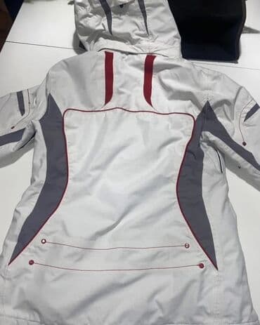 Kompleti, Kombinezoni: Zimska/ski jakna – bela sa sivim i crvenim detaljima - Topla — 2