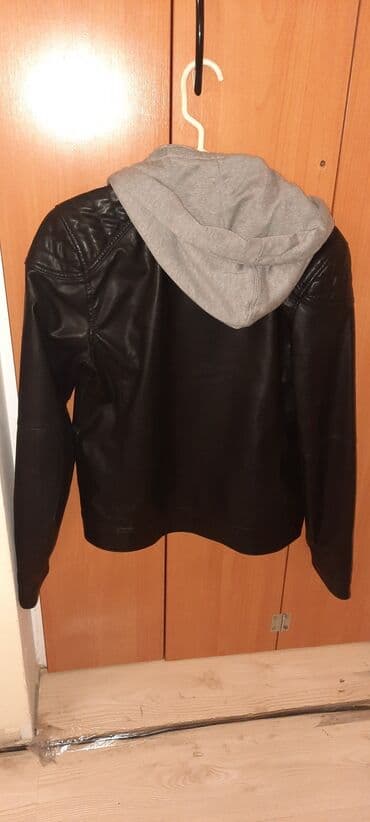 Jackets and Coats: H&M, Leather jacket, 164-170 — 2