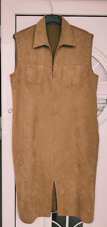Duga bez rukava haljina, veličina L–XL. Model košulja-haljine sa na lalafo.rs Duga bez rukava haljina, veličina L–XL. Model košulja-haljine sa