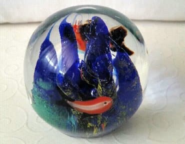 Tekstil: Pritiskivač za papir, Maldivi Stakleni pritiskivač za papir — 2