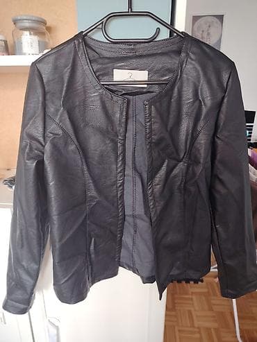 letnja obuca: Ženska kožna jakna – klasičan kroj bez kragne - Materijal: kvalitetna — 3