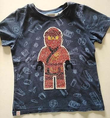 princeza haljine za devojcice: H&M majica za dečake Leggo ninjao piši briši plava i zelena strana — 1