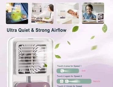 usb produzni kabl: Mini KLIMA ventilator prenosiva USB sa baterijom stona lampa NOVO! — 8