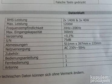 Cameras & Camcorders: Auna AC-3 ; 2x140w+3x40w; HDMI; 2 mikrofonska ulaza; nekorisceno; — 6