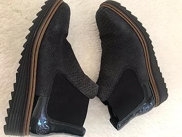 kaubojke cipele: Predivne crne ”Rieker” cipele, broj 38 (24.5 cm), cista koža, prodajem — 2