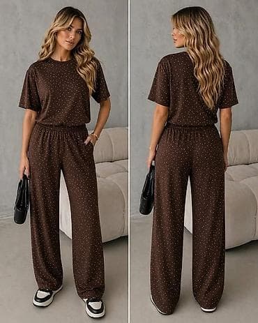 Overalls: Dvodijelni ženski komplet – majica i široke pantalone - Kroj — 1