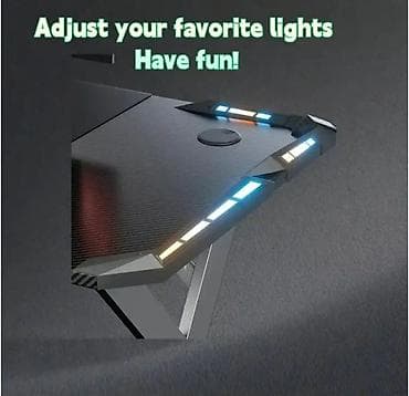 namestaj lex adresa: Gejmerski sto sa RGB osvetljenjem i organizacijom kablova - Moderan — 4