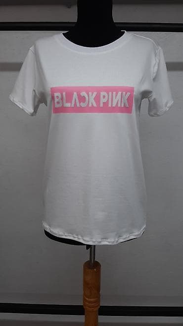 nike force 1: Majica sa stampom BLACK PINK moze da bude u crnoj ili beloj boji — 2