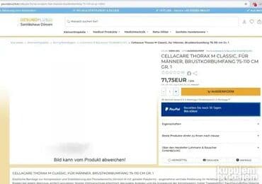 manžetne za aparat za pritisak: *** SUPER AKCIJA *** #2575 Cellacare Thorax M Classic, za muškarce; — 2