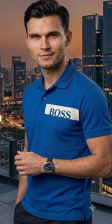 armani exchange majica: Men's T-shirt Boss, bоја - Tamnoplava — 1