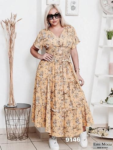 Kape i aksesoari: Haljina maxi/midi cvetna haljina sa dugmadima Univerzalna veličina - — 5