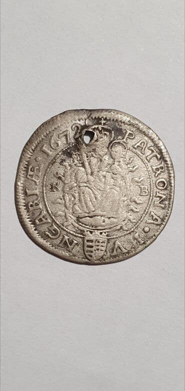 Numizmatika i filatelija: ☆ LEOPOLID I the Hogmouth Hungary King 1672 Silver Coin VI Kreuzer — 2
