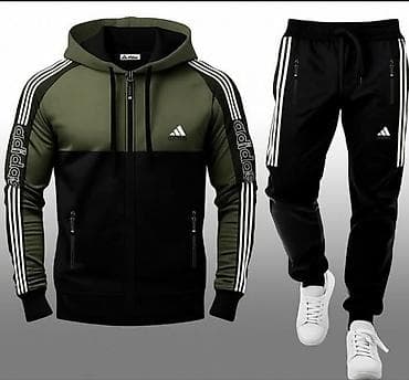 addidas trenerka crna: Muški sportski komplet – dukserica sa kapuljačom i donji deo trenerke — 4