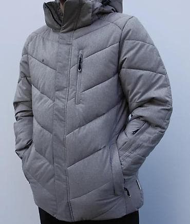 Šuškavci: Muška zimska jakna – siva - Topla, punjena jakna sa proštepom u — 2