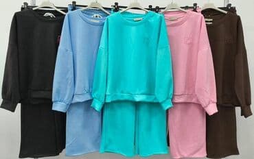 Ženski komplet trenerke – dukser i pantalone širokog kroja. - — 3