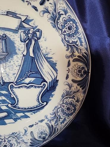 Antikviteti: Tanjir za na zid za rodjenje deteta Bavaria porcelan.1960g+. Tanjir — 3