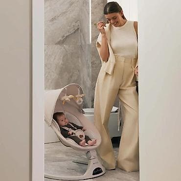 elektricne njihalice za bebe: KINDERKRAFT TULSY električna njihalica/ležaljka – Beige Šifra — 4