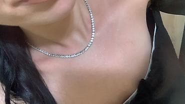 Swarovski ogrlica – klasični teniska dizajn - Materijal: metalni