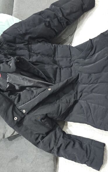 Aksesoari: Ženska zimska jakna/parkа, crna, dužine do kolena. - Topla, prošivena — 6