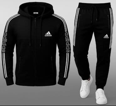 Gornji i donji deo: Adidas, L, Prugasti, bоја - Crna