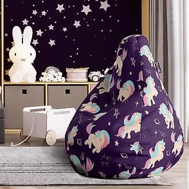 Lazy Bag za decu – Ljubičasti sa roze jednorozima (šifra: 014-m-270)