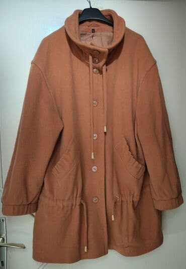 Kaputi: Ženska zimska jakna/kaput u cigla-braon boji. - Kroj: opušten, dužina — 1