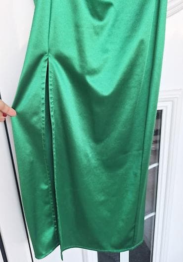 letnje elegantne haljine: Saten haljina – veličina 38/M - Materijal: saten, glatkog sjaja - — 4