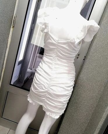 S (EU 36), bоја - Bela, Koktel, klub, Kratkih rukava — 3