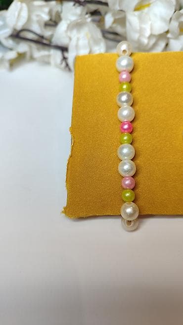 Prstenje: Narukvica sa perlama – ručno nizan mix - Dizajn: niz okruglih perli — 1