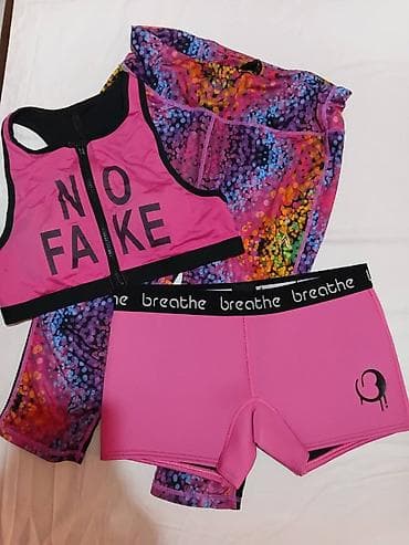 Sportski komplet za trening – ženske helanke 3/4, sportski grudnjak i