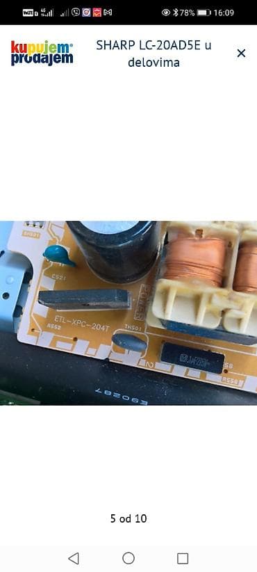 obicna antena za tv: SHARP LC-20AD5E – delovi za TV Dostupni originalni moduli i — 6