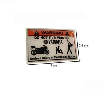 YAMAHA WARNING - stiker - 941 📌 Opis: Samolepljivi stiker izradjen od