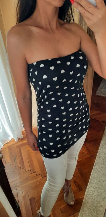 crop top c a: Dorothy Perkins, S (EU 36), Cotton, color - Black — 1