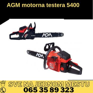 Chainsaws: AGM motorna testera 5400 Karakteristike: Brend: AGM Oznaka modela — 1