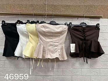 asos beograd: Ženski korset-top bez bretela sa peplum karnerom i pertlanjem na — 4