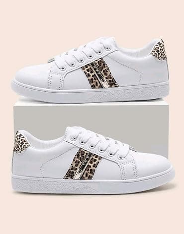 walkmaxx zenske duboke cipele: 👟 Bele ženske patike sa leopard detaljima! 🐆✨ ✨ Dostupne u broju 39 — 4
