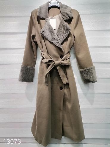 Underwear: Žensko kaput-haljina stil, dugački kroj, u toploj maslinasto‑taupe — 2