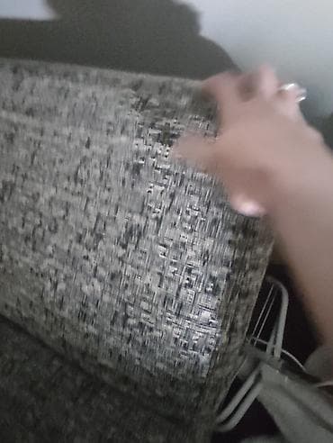 garniture polovne: Sivi tapacirani naslon/valjkasti jastuk za ugaonu garnituru ili kauč — 4