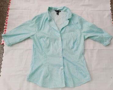 comma košulje: H&M, L (EU 40), Spandex, Dots, color - Green — 1
