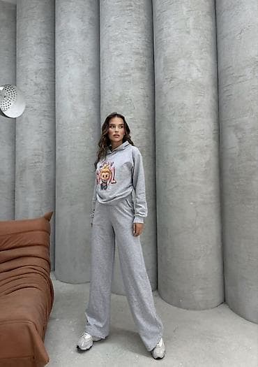 Lepota i nega: Ženski komplet trenirka – dukserica s kapuljačom + široke pantalone - — 2