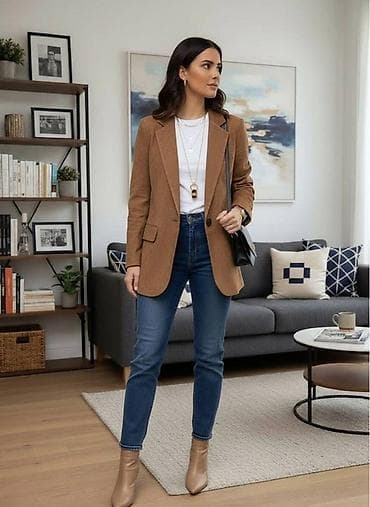 Donji delovi trenerke: 🔥Ženski blejzer – klasičan kroj - Dužina do ispod kukova, ravna — 2