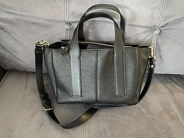 turske torbe online prodaja: Crna ženska torba – strukturirani tote/crossbody model 
Parfios marka — 5