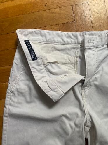 crno beli tech fleece: Bermude, M (EU 50), bоја - Bela, Keper — 1