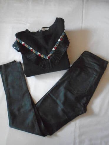 beli komplet sako i pantalone: S (EU 36), Jednobojni, bоја - Crna — 2