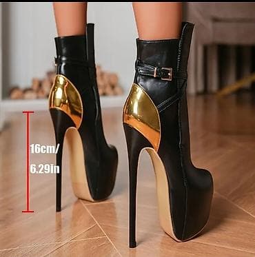 suknja sa slicem napred: Ženske gležnjače sa platformom i visokom štiklom. Odgovara broju 41 — 2