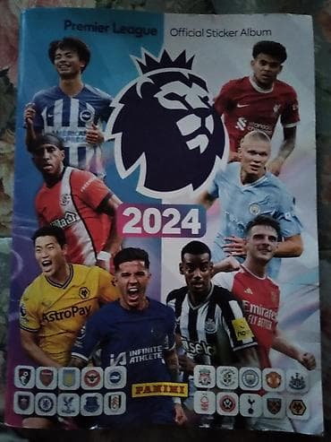 Album Panini Premijer liga 2024.,delimicno popunjen